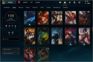 CONTA DE LOL - LVL 276 - 120 SKINS - League of Legends