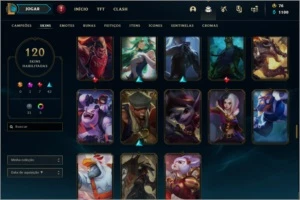 CONTA DE LOL - LVL 276 - 120 SKINS - League of Legends