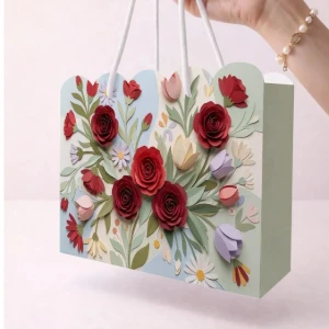 Kit 15 Sacolinhas Rosas Vermelhas - Pegue e Monte