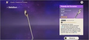 Ar7 Com Jean / Sucrose e Espada De Favonius 4☆ - Genshin Impact