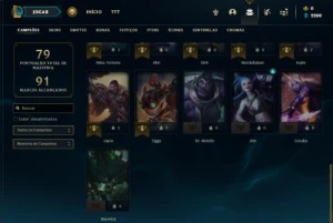 Conta bronze 1 com 31 Champs e 11 Skins + 1 Fragmento - League of Legends LOL