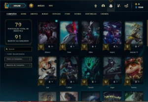 Conta bronze 1 com 31 Champs e 11 Skins + 1 Fragmento - League of Legends LOL