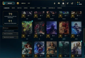 Conta bronze 1 com 31 Champs e 11 Skins + 1 Fragmento - League of Legends LOL