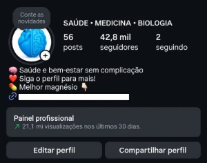 Conta De Instagram 42K - Nicho Saúde - Alcance Viral - Social Media