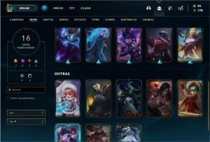 Conta platina 1 ( EX MESTRE ) com 100 PDL, 36 Champs e 16 Sk - League of Legends LOL