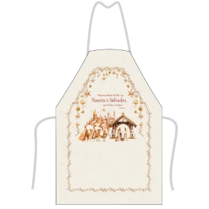 Avental de Cozinha 80x60cm - Natal Clássico - Artesanato e Personalizados