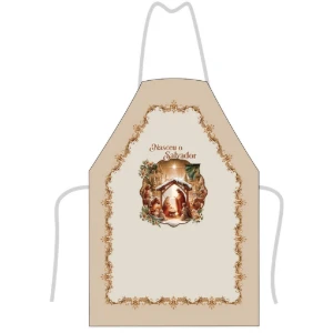 Avental de Cozinha 80x60cm - Natal Clássico - Artesanato e Personalizados
