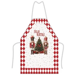Avental de Cozinha 80x60cm - Natal Clássico - Artesanato e Personalizados