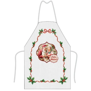 Avental de Cozinha 80x60cm - Natal Clássico - Artesanato e Personalizados