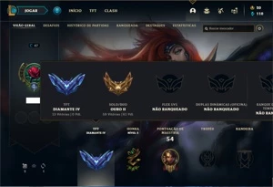 Conta ouro 2 com 37 Champs e 12 Skins + 3 Espolios - League of Legends LOL