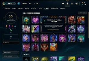 Conta ouro 2 com 37 Champs e 12 Skins + 3 Espolios - League of Legends LOL
