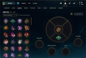 Conta ouro 2 com 37 Champs e 12 Skins + 3 Espolios - League of Legends LOL