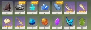 CONTA AR 40 COM DILUC COM TÚMULO, ALBEDO, RUST BOW,BENNETC1 - Genshin Impact