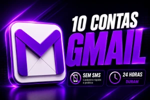 Gmail 10 contas duram 24 horas sem SMS - Emails