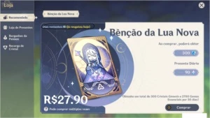 AR 45 XIAO+ZHONGLI+DILUC+QIQI C1+18 DIAS DE BENÇÃO - Genshin Impact