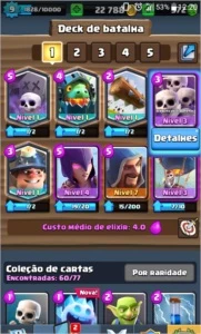Conta clash royale lvl 9 arena 8 4 lendarias