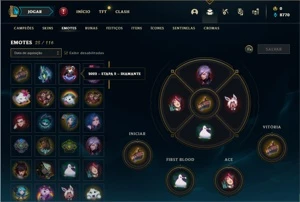 Conta diamante 1 (flex) com 29 Champs e 8 Skins - League of Legends LOL