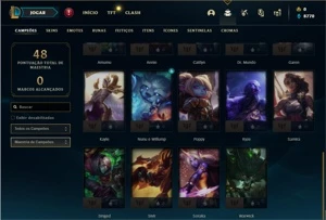 Conta diamante 1 (flex) com 29 Champs e 8 Skins - League of Legends LOL