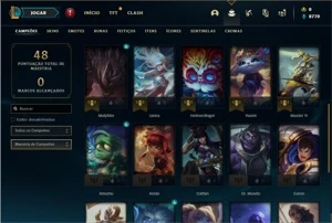 Conta diamante 1 (flex) com 29 Champs e 8 Skins - League of Legends LOL