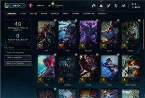 Conta diamante 1 (flex) com 29 Champs e 8 Skins - League of Legends LOL