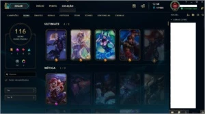 Conta lol 30+ todos os champs + 112 skins - League of Legends