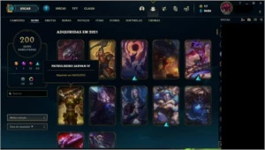 conta LOL, mmr gold/platina, muita skin e todos os campeoes - League of Legends