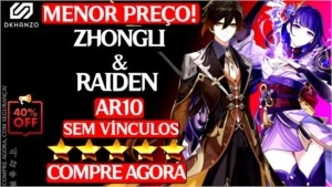 Genshin Impact conta com Raiden Shogun + Zhongli AR10