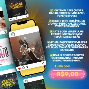 Pack Canva Gospel 2025 - ARTES prontas PARA IGREJAS - Outros