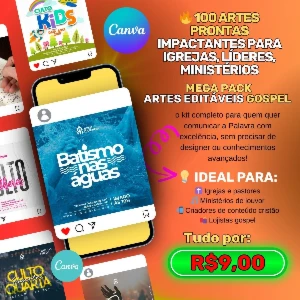 Pack Canva Gospel 2025 - ARTES prontas PARA IGREJAS - Outros