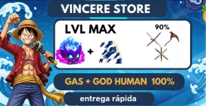 Blox Fruits - 💨Gas Inv + 👊Godhuman + Lvl Máximo