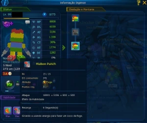 Conta LADMO Alphamon com AOX e Toy Agumon SS+ - Digimon Masters Online