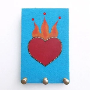Porta Chave Sagrado Coração - Artesanato e Personalizados