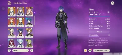 Conta genshin Impact com alguns boneco 5 estrela