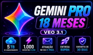 Google Gemini Ai Pro 18 Meses - Privado Garantia 30 Dias - Inteligência Artificial