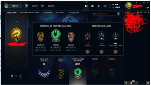 CONTA LOL + SKINS - League of Legends