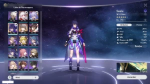 Conta Honkai: Star Rail AR 57 com Seele, Clara e Bailu - Outros