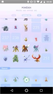 Conta Pokémon Go com vários lendários