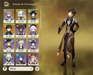 Ar55. Zhongli, nahida, venti, qiqi e kequing - Genshin Impact