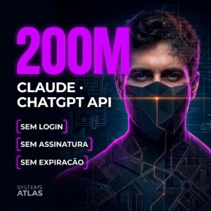 Claude + GPT API 200M — Sem Expiracao | 50 Img + 5 Videos - Inteligência Artificial