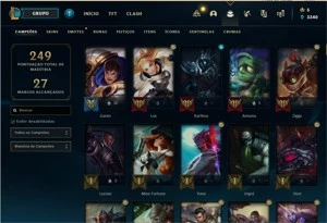 CONTA TERMINOU PLATINA 54 SKINS (2 ULTIMATE) - League of Legends LOL