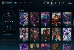 CONTA TERMINOU PLATINA 54 SKINS (2 ULTIMATE) - League of Legends LOL
