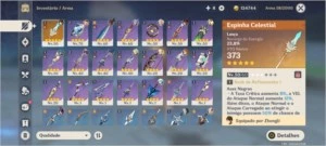 AR 42 Hu tao, zhongli, mona, keqing e espinha celestial - Genshin Impact