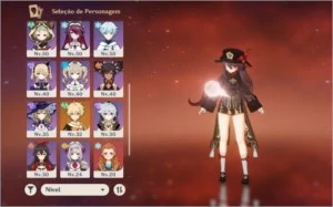 AR 42 Hu tao, zhongli, mona, keqing e espinha celestial - Genshin Impact