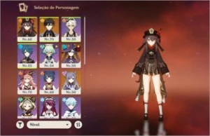 AR 42 Hu tao, zhongli, mona, keqing e espinha celestial - Genshin Impact