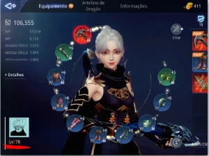 Conta mir4 lvl78 106k de power / pet mineração