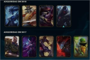 Conta Unranked LOL EX DIAMANTE E PLATINA. - League of Legends