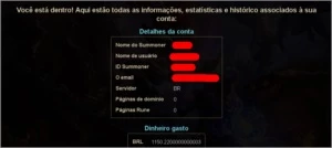 CONTA LEAGUE OF LEGENDS COMPLETA LOL
