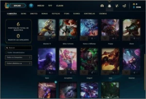 Conta prata 1 com 24 champs e 3 skins - League of Legends LOL