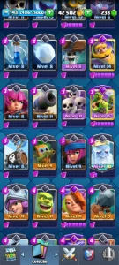 Conta Top Log Bait Full [Troféus: 9650] [6 Evos / 3 Elite] - Clash Royale
