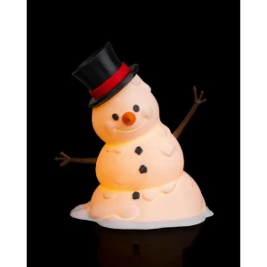 Luminária de Natal 3D Boneco de Neve - 19cm - Artesanato e Personalizados